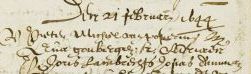 geboorte bewijs Adriaan Van Popering 1644