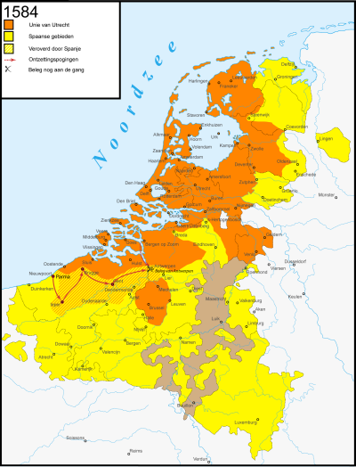 de zuidelijke Nederlanden rond 1580